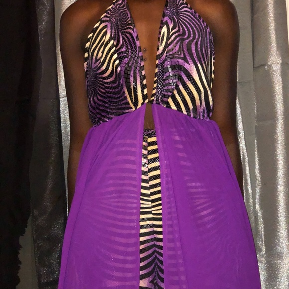 Zebra Print Sheer Top & Shorts - Picture 1 of 4